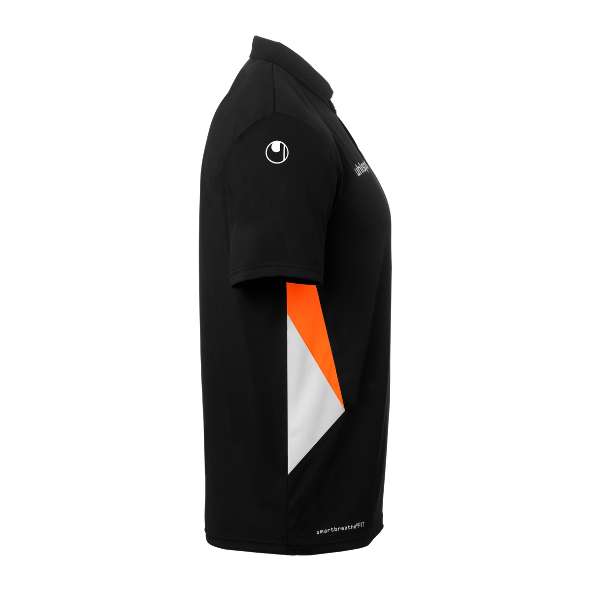 uhlsport Equipe 29 Polo Shirt (schwarz/weiß/fluo orange)