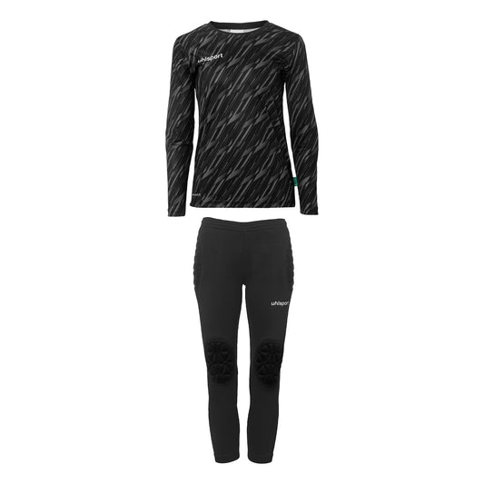UHLSPORT Progressive Torwart Set Junior Kind Schwarz