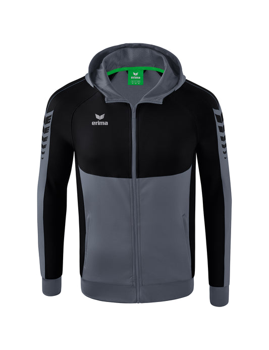 ERIMA Six Wings Trainingsjacke mit Kapuze Kinder Grau