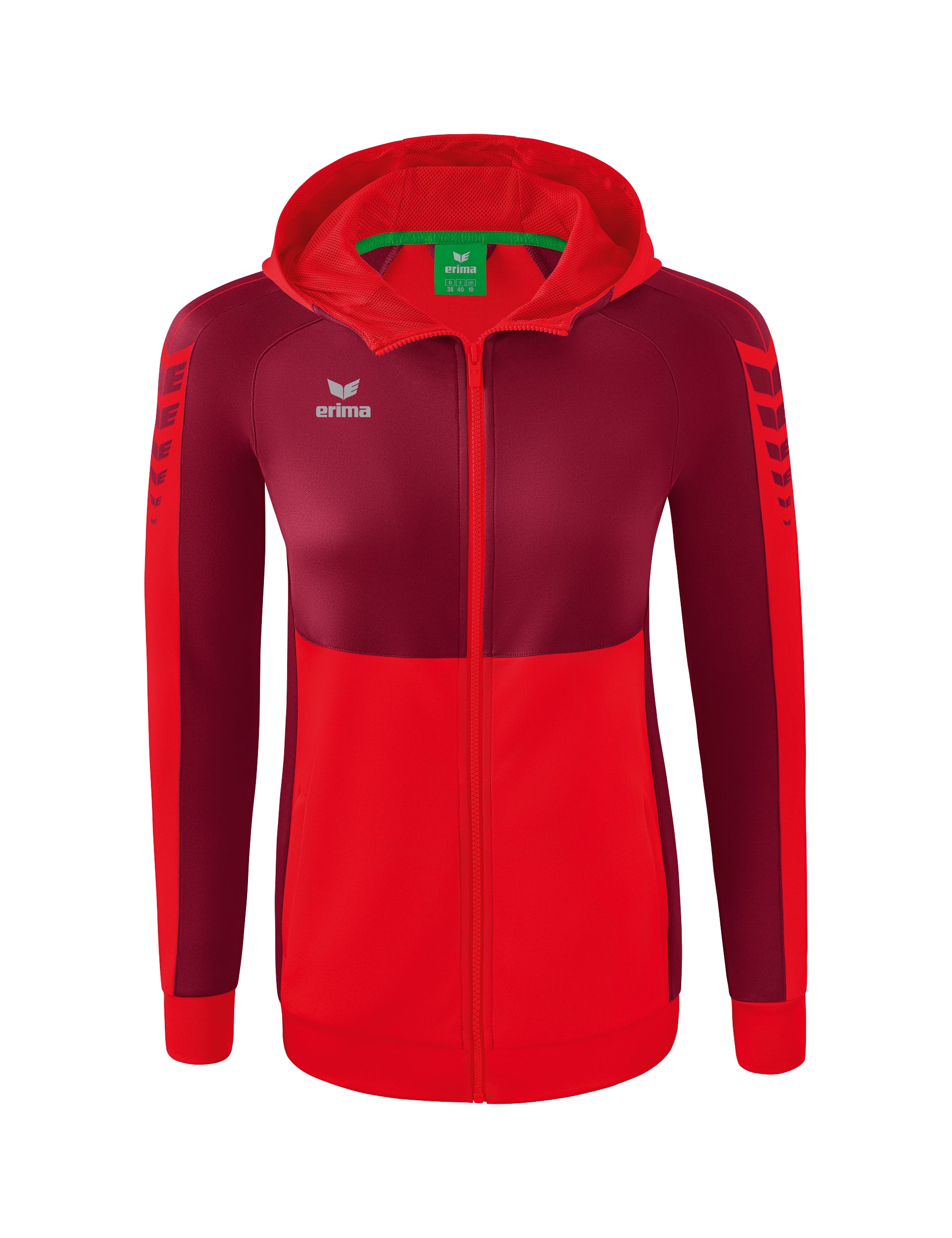 ERIMA Six Wings Trainingsjacke mit Kapuze Damen Rot