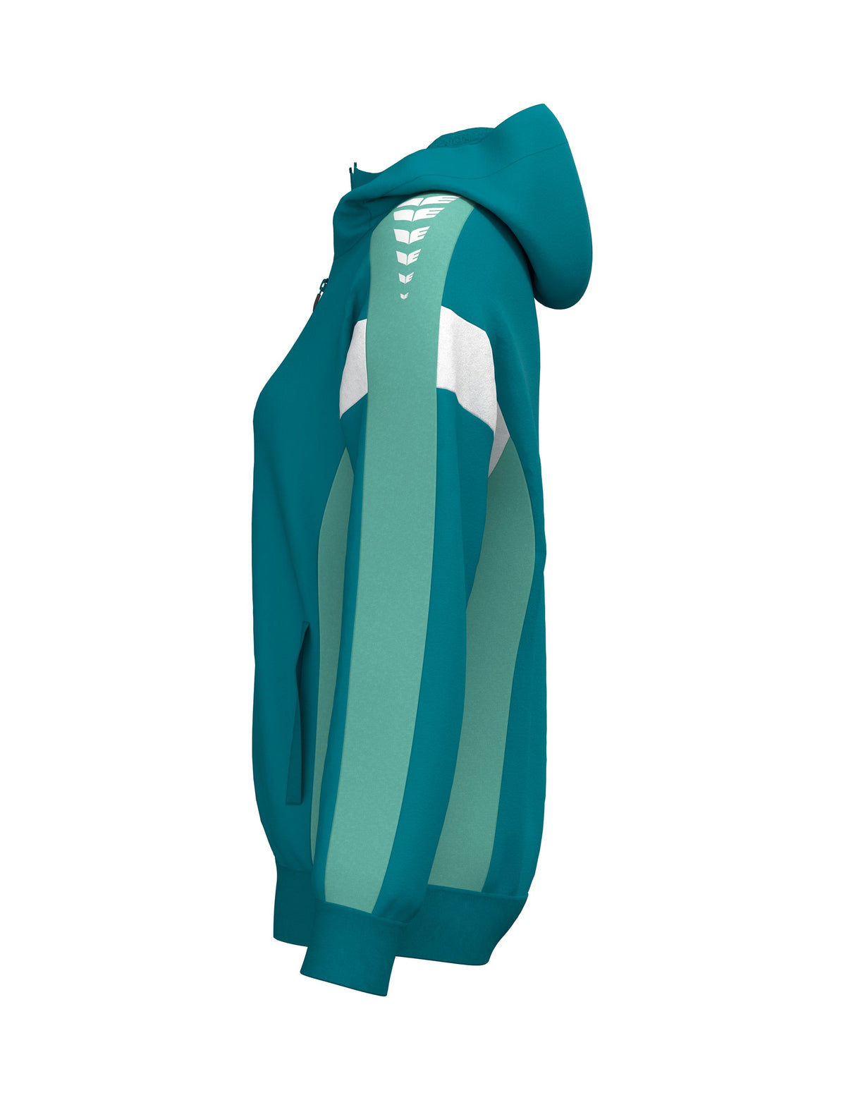 ERIMA CELEBRATE 125 Training Jacket with hood Damen (tahitian blue/mint)