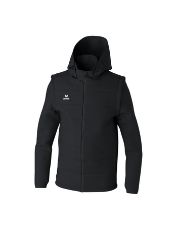 ERIMA TEAM Jacke mit abnehmbaren Ärmeln Unisex Schwarz