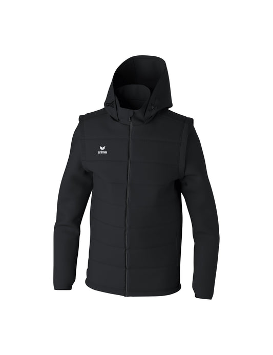 ERIMA TEAM Jacke mit abnehmbaren Ärmeln Unisex Schwarz