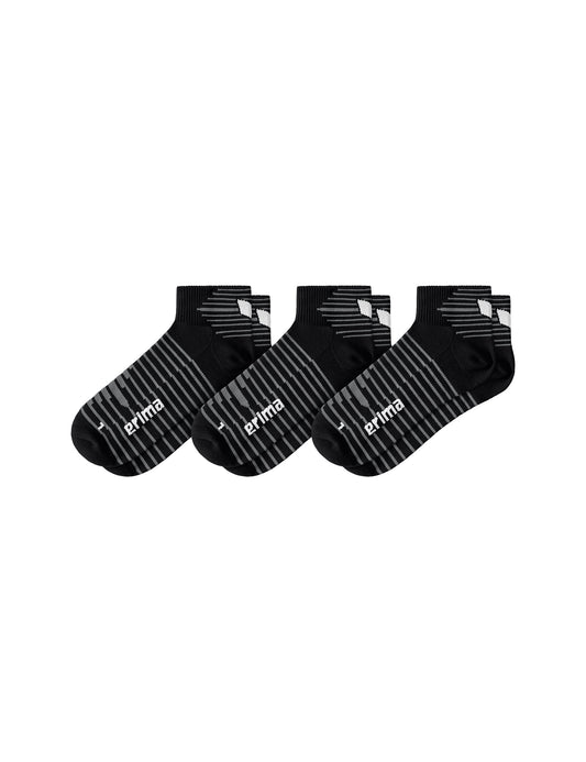 ERIMA 3-Pack Kurzsocken Unisex Schwarz