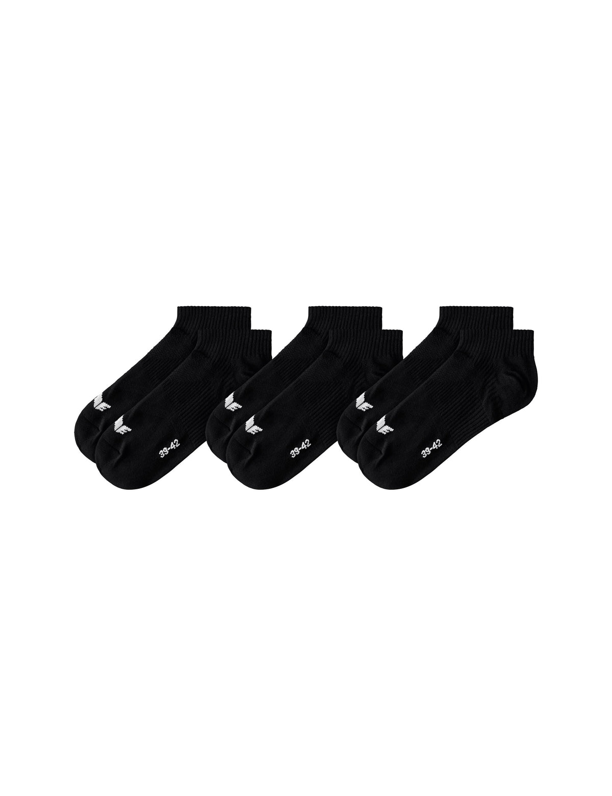 ERIMA 3-Pack Füßlinge (schwarz)
