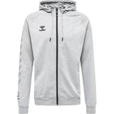 HUMMEL Move Grid Cotton Zip Hoodie Herren Grau
