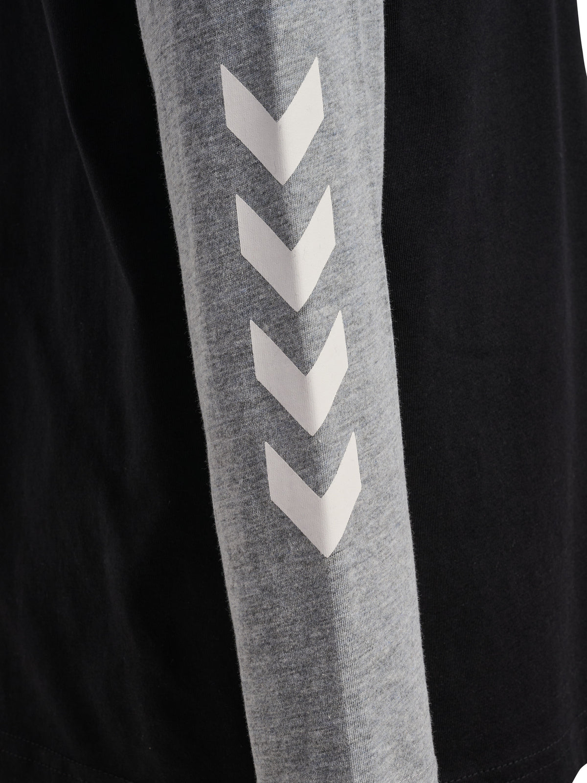 HUMMEL Logo T-Shirt L/S Kind (black/grey melange)