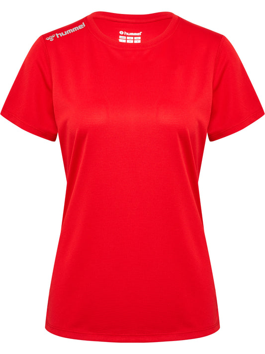 HUMMEL Run Jersey S/S Damen Rot