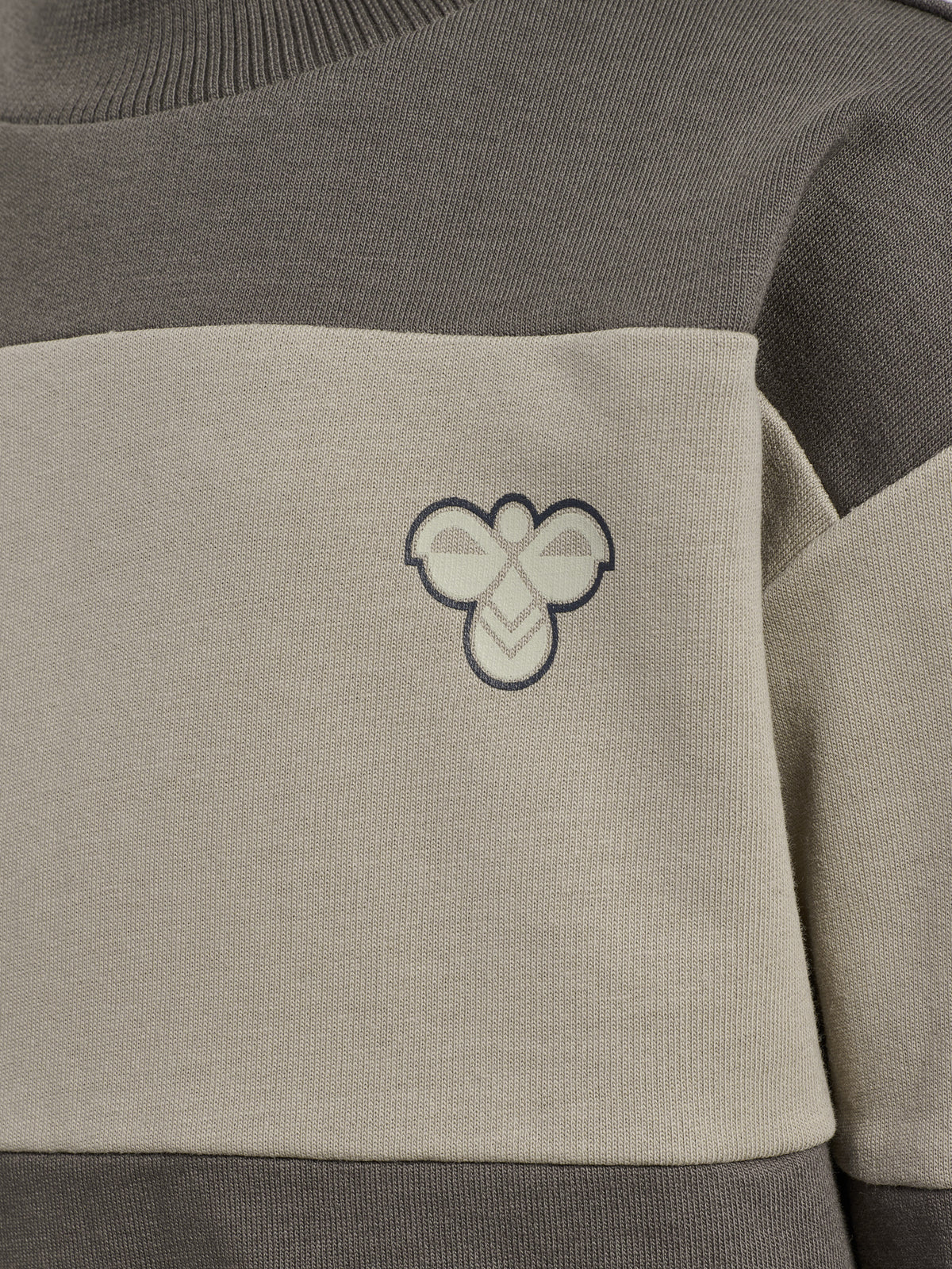 HUMMEL Mini Loose Block Sweatshirt Kind (dark gull gray)