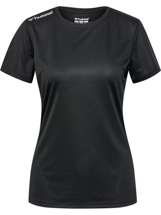 HUMMEL Run Jersey S/S Damen Schwarz