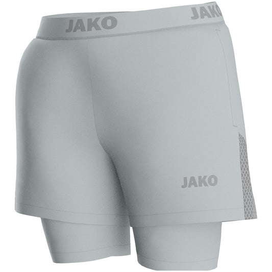 JAKO 2-in-1 Short Power Damen Grau
