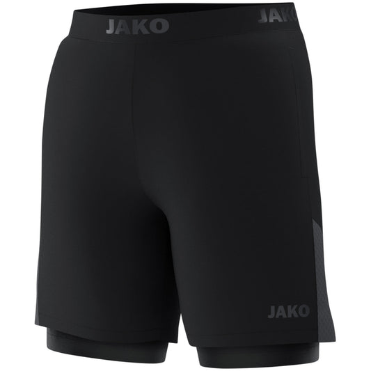 JAKO 2-in-1 Short Power Unisex Schwarz