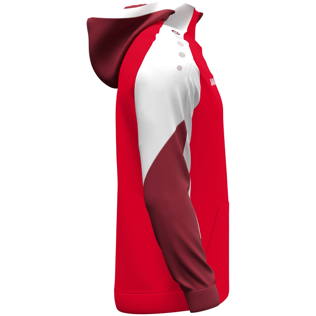 JAKO Zip Hoodie Dynamic (rot/weiß/dunkelrot)
