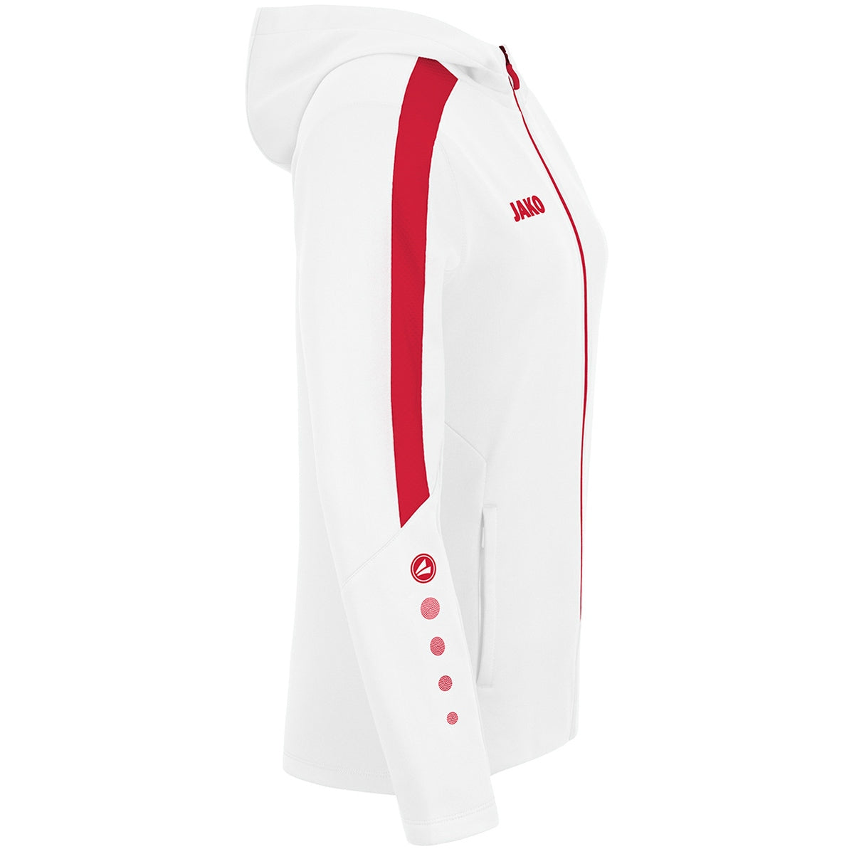 JAKO Kapuzenjacke Power Damen (weiß/rot)