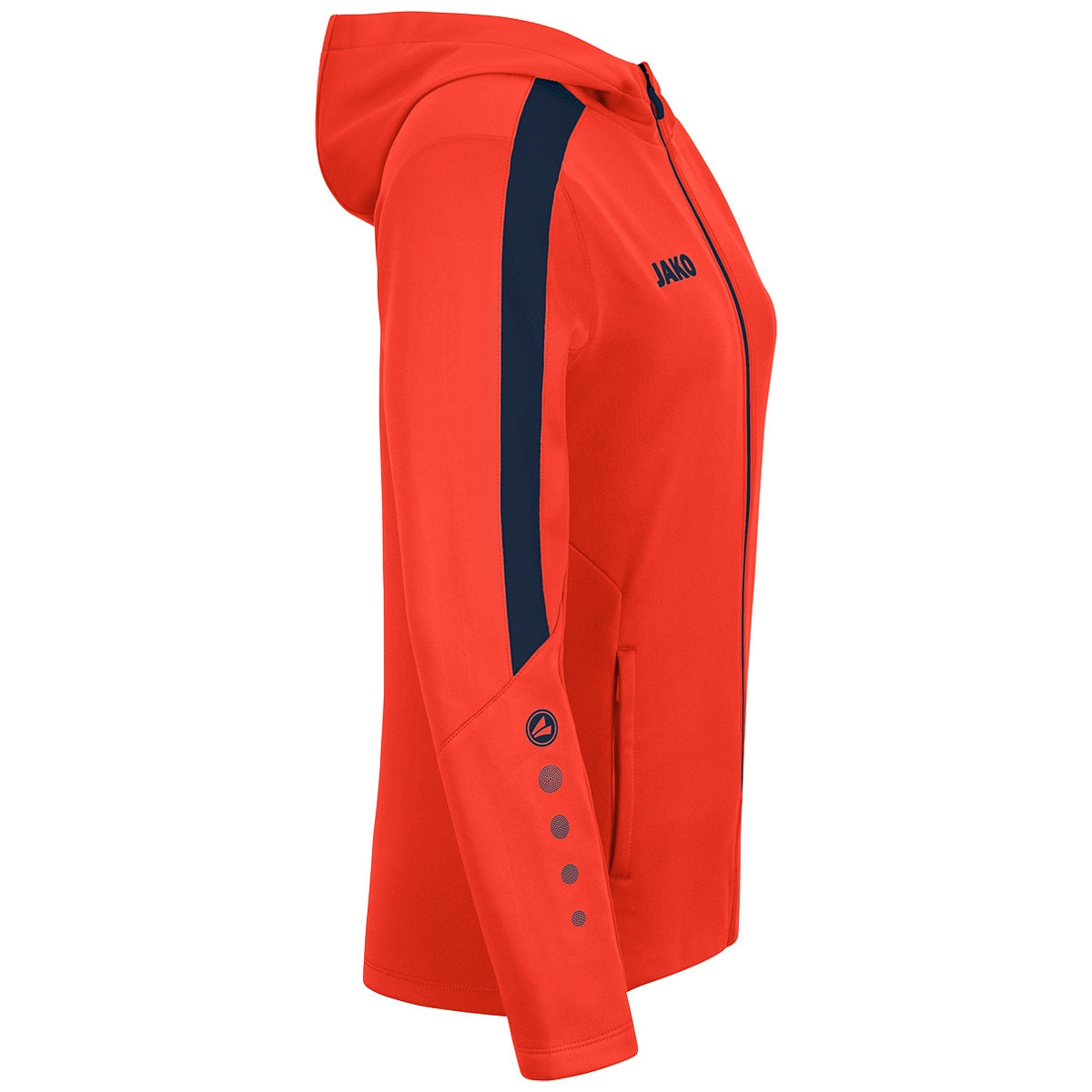 JAKO Kapuzenjacke Power Damen (flame/marine)
