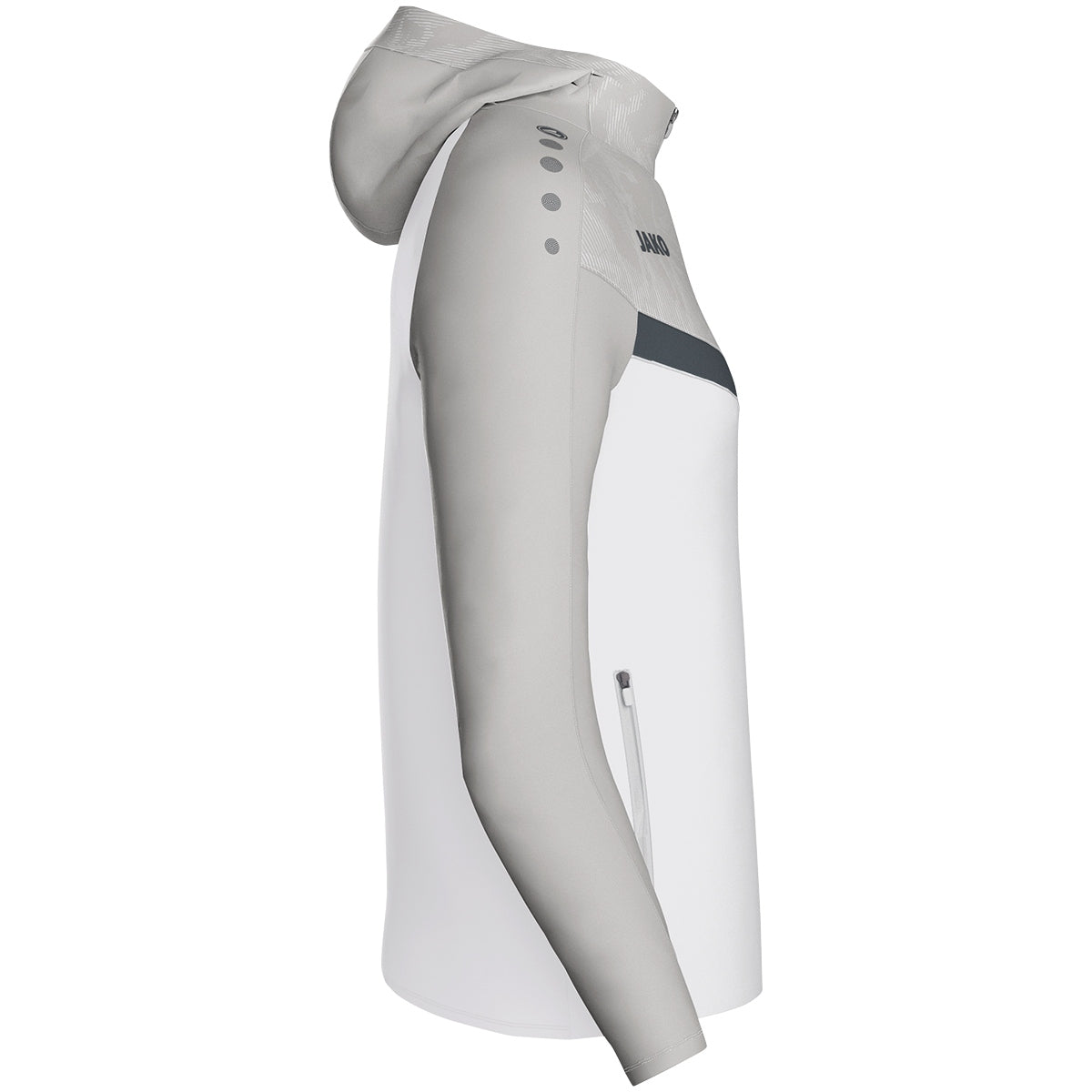 JAKO Kapuzenjacke Iconic Damen (weiß/soft grey/anthra light)