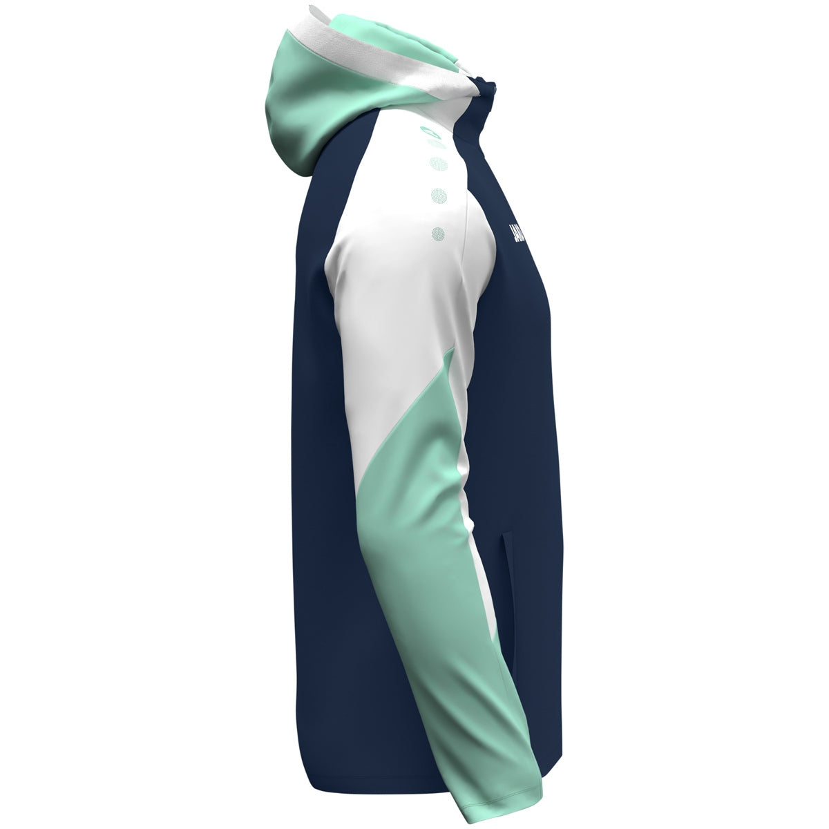 JAKO Kapuzenjacke Dynamic (marine/weiß/minze)