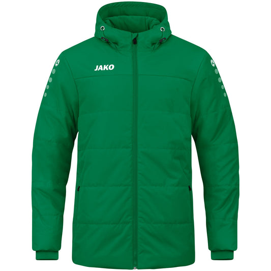 JAKO Coachjacke Team mit Kapuze Kinder Grün