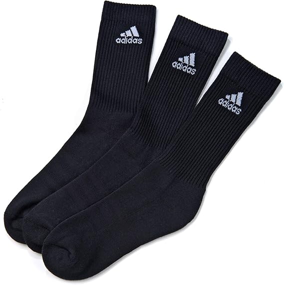 ADIDAS AdiCrew Socken 3 Paar Schwarz Gr. 35-38