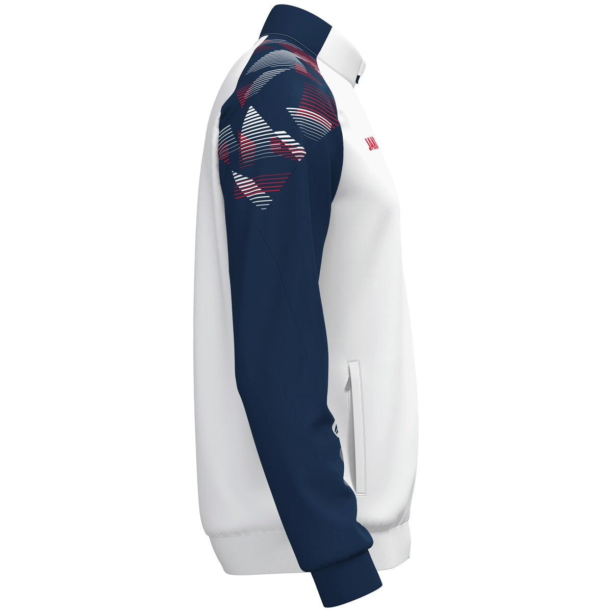JAKO Polyesterjacke Sonic (weiß/marine/rot)