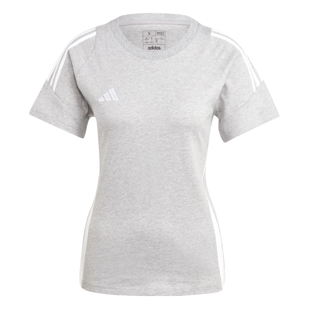 ADIDAS Tiro 24 Sweat T-Shirt Damen (medium grey heather/white) - Front Center View