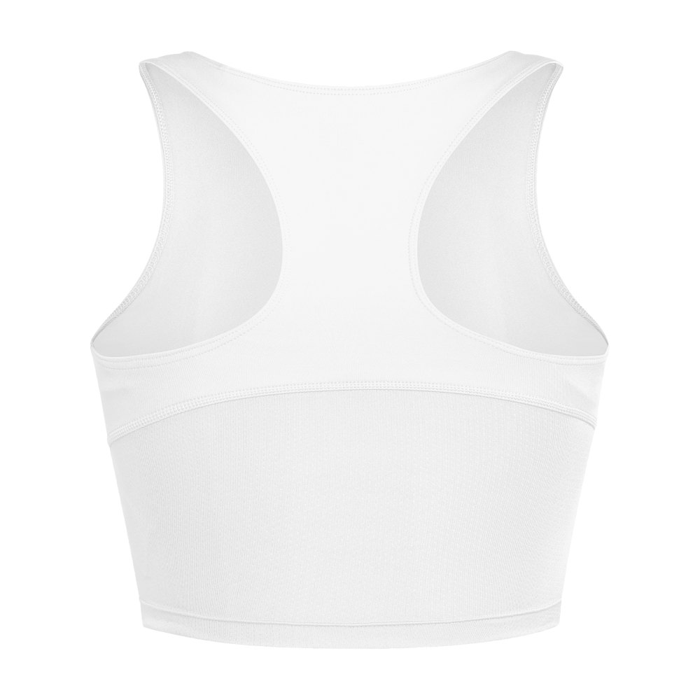 ADIDAS Adizero Essentials Running Crop-Top Damen (white) - Back View