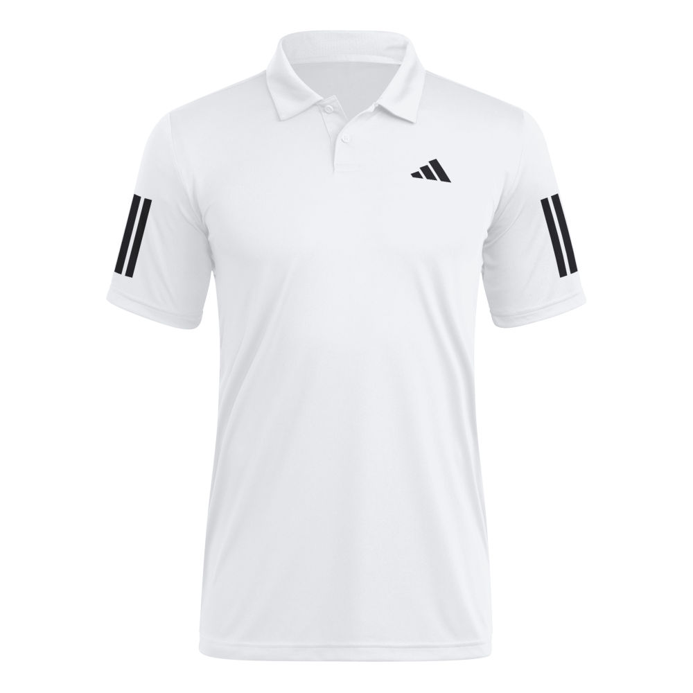 ADIDAS Club Tennis 3-Streifen Poloshirt Herren (white) - Front View