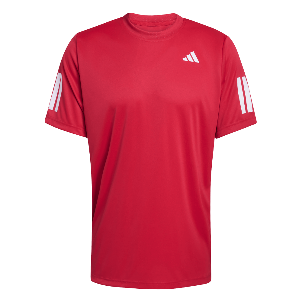 ADIDAS Club Tennis Climacool 3-Streifen T-Shirt Herren (pure ruby) - Front Center View