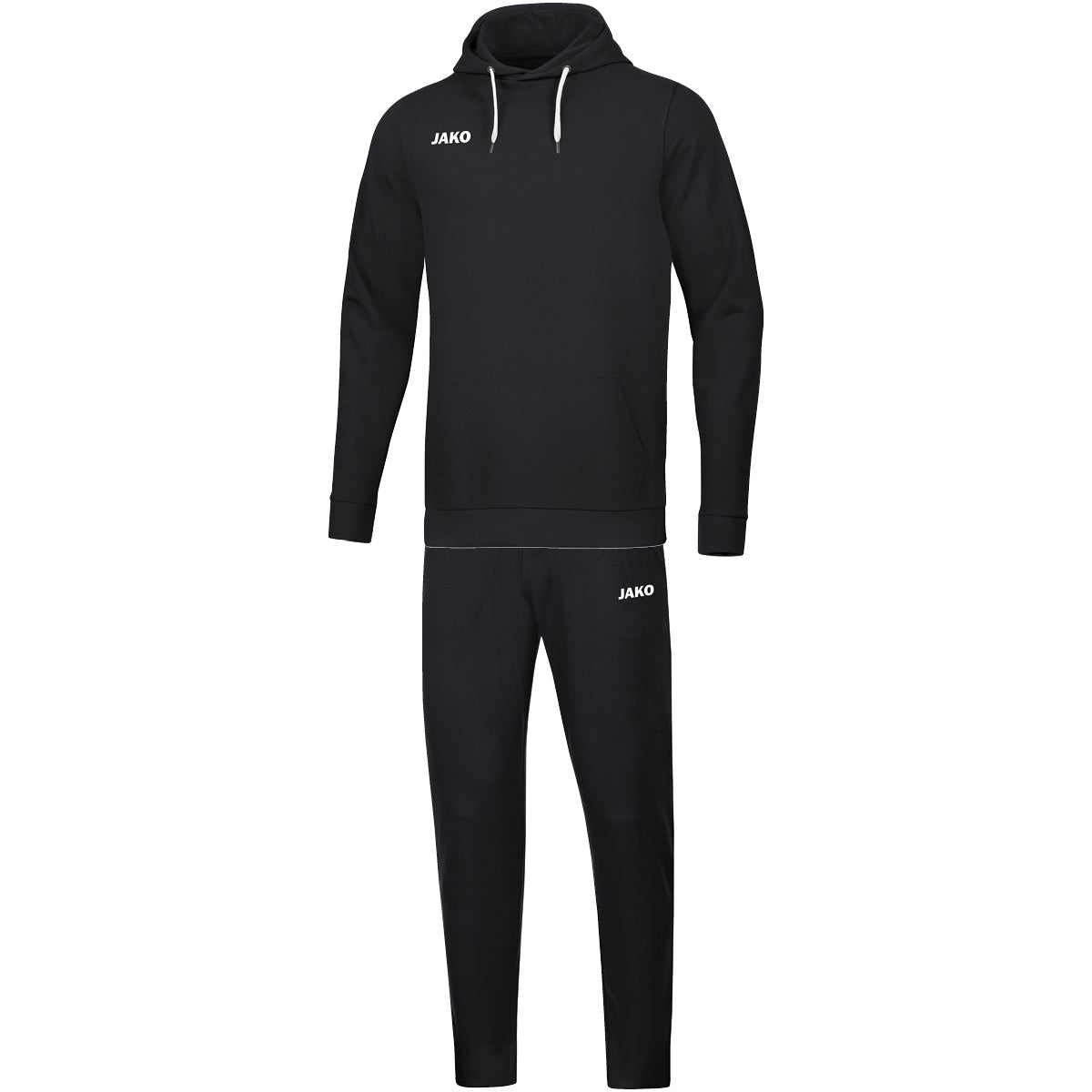 JAKO Jogginganzug Base mit Kapuzensweat Unisex Schwarz