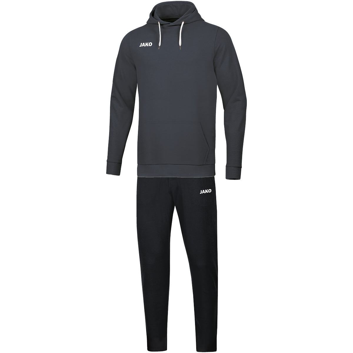 JAKO Jogginganzug Base mit Kapuzensweat Kinder Grau