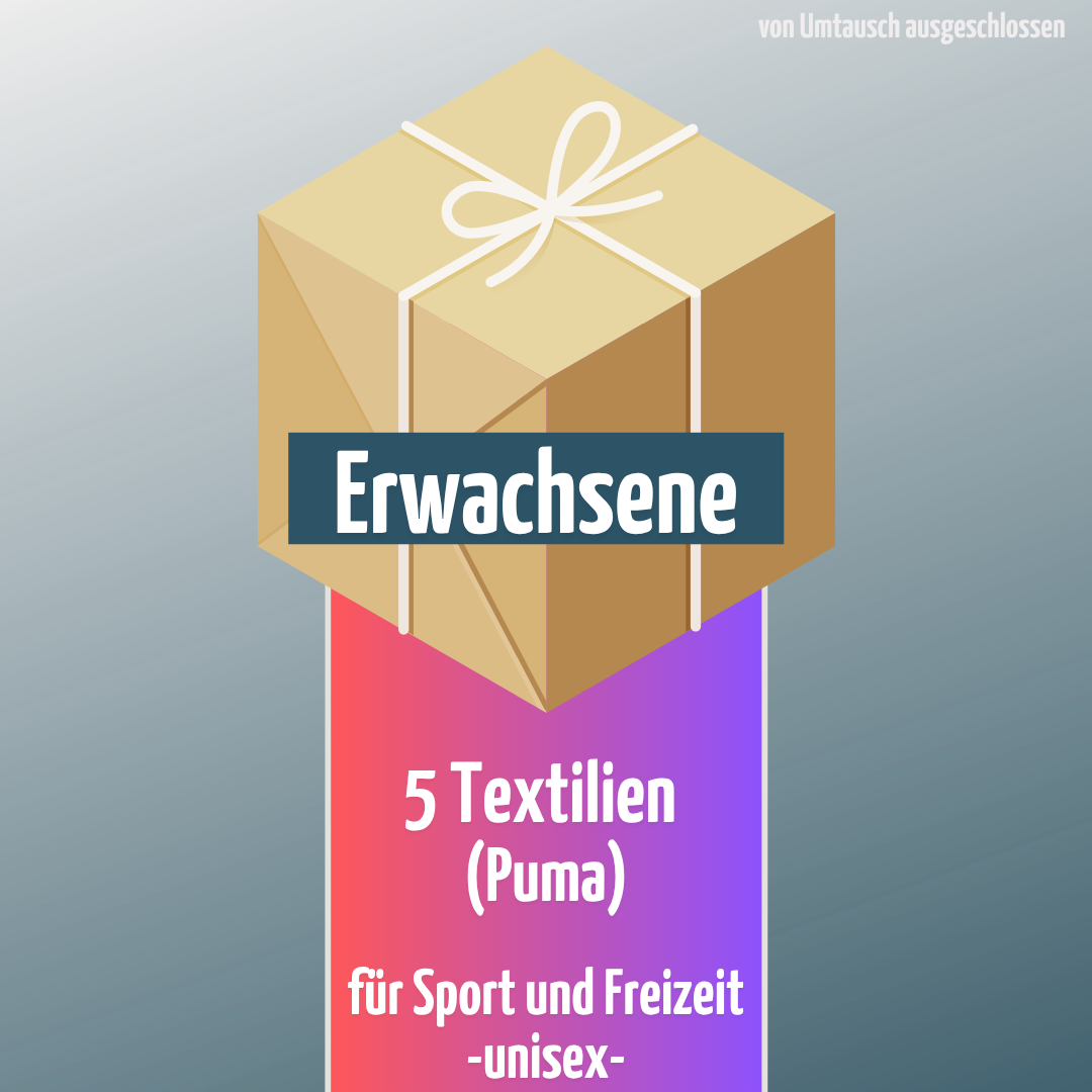 🎁 MYSTERY BOX für Erwachsene: 5 Sport-Textilien von PUMA