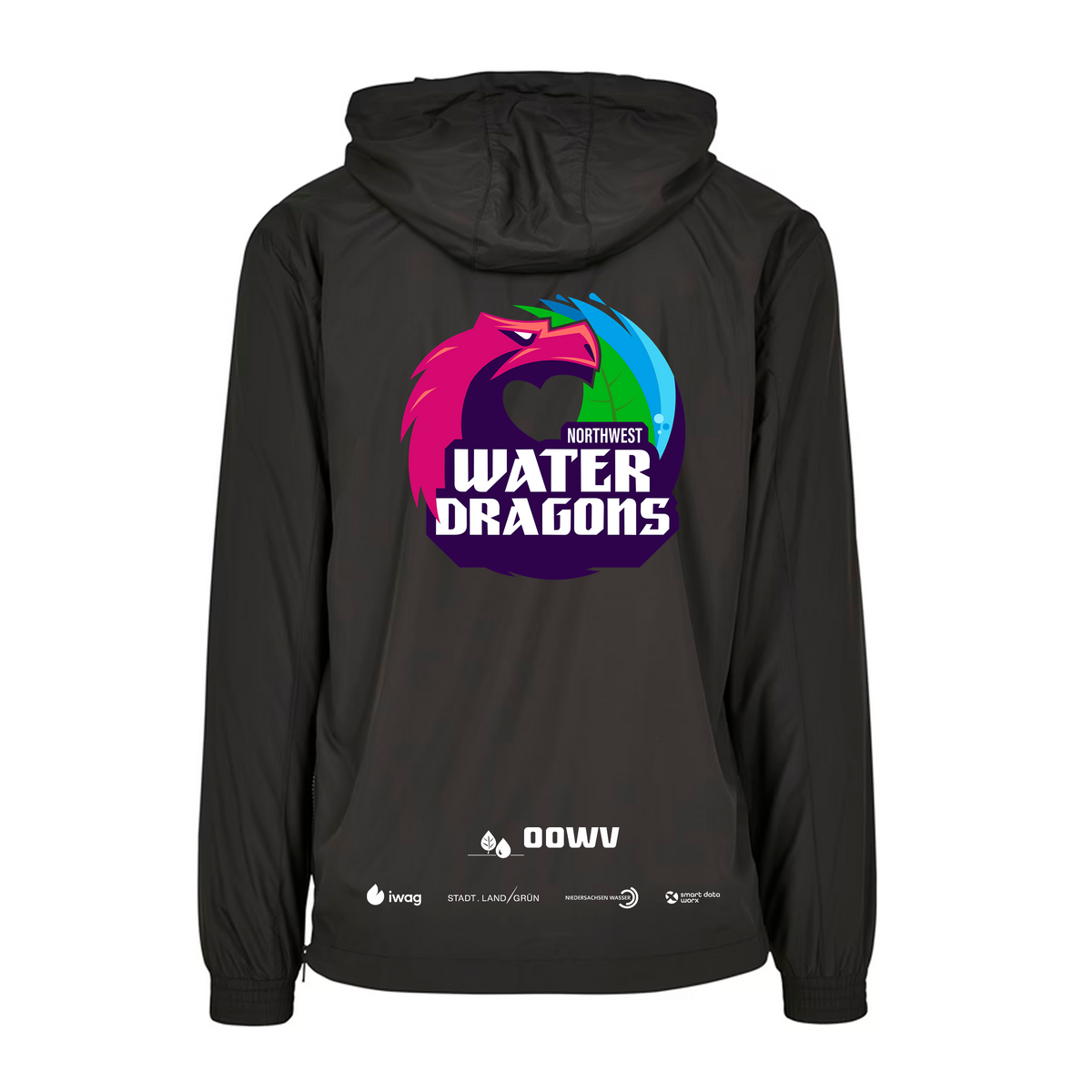 OOWV Windbreaker Schwarz (BY096), Monogram: Weiß)