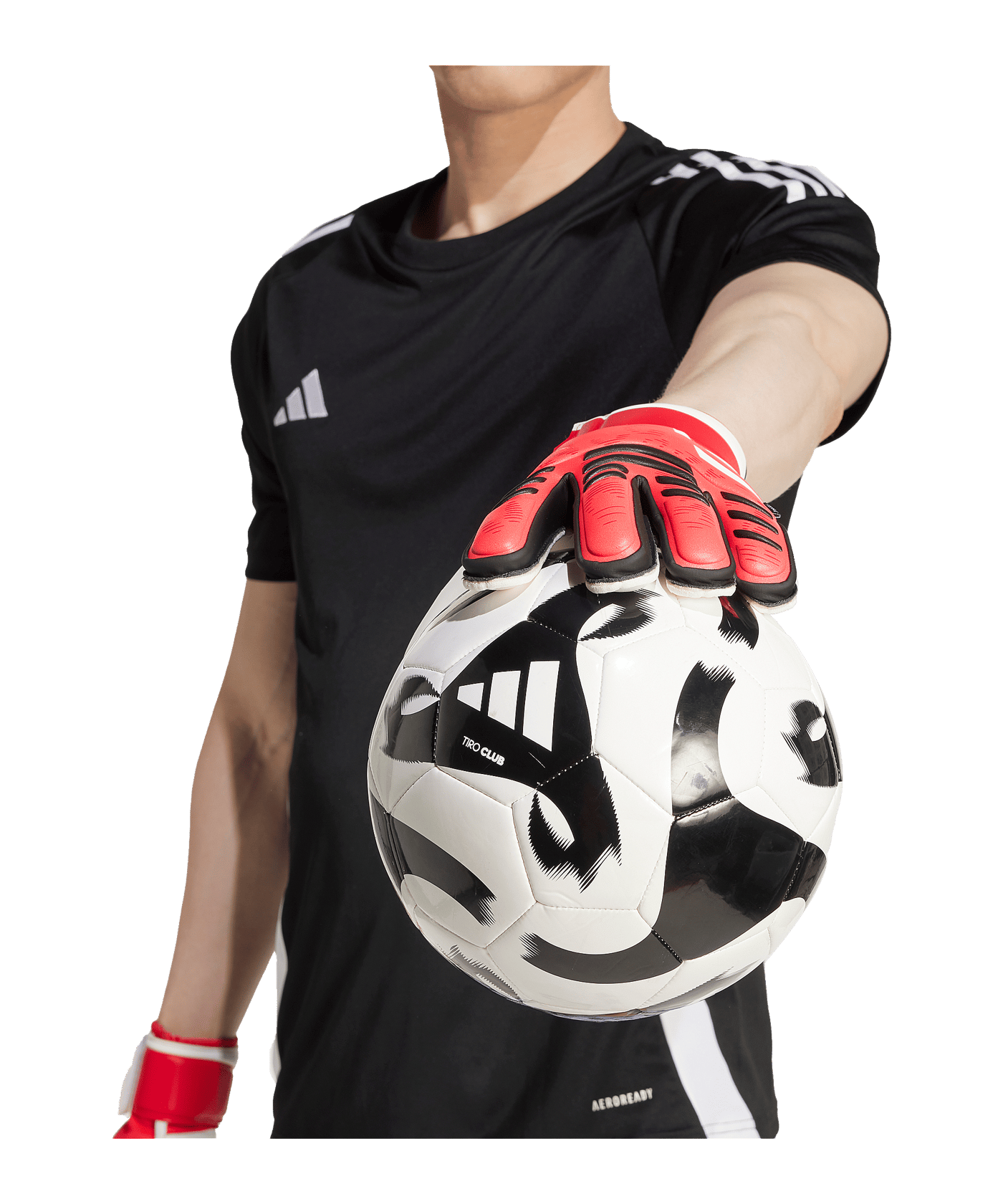 ADIDAS Predator Handschuhe Match Fingersave Unisex Rot