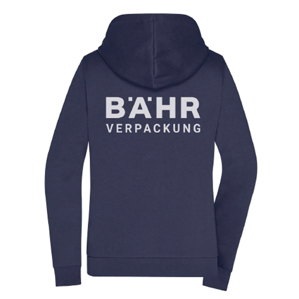FBV Hoodie Zipper Damen Navy Blau