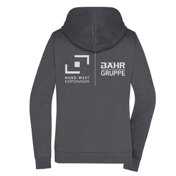 NWK Hoodie Zipper Damen Graphit Grau