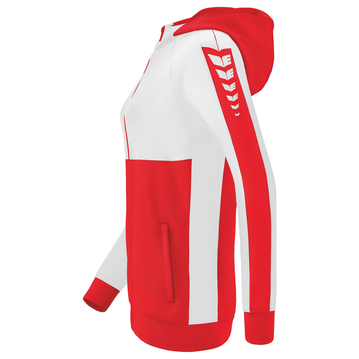 ERIMA Six Wings Trainingsjacke mit Kapuze Damen (rot/weiß)