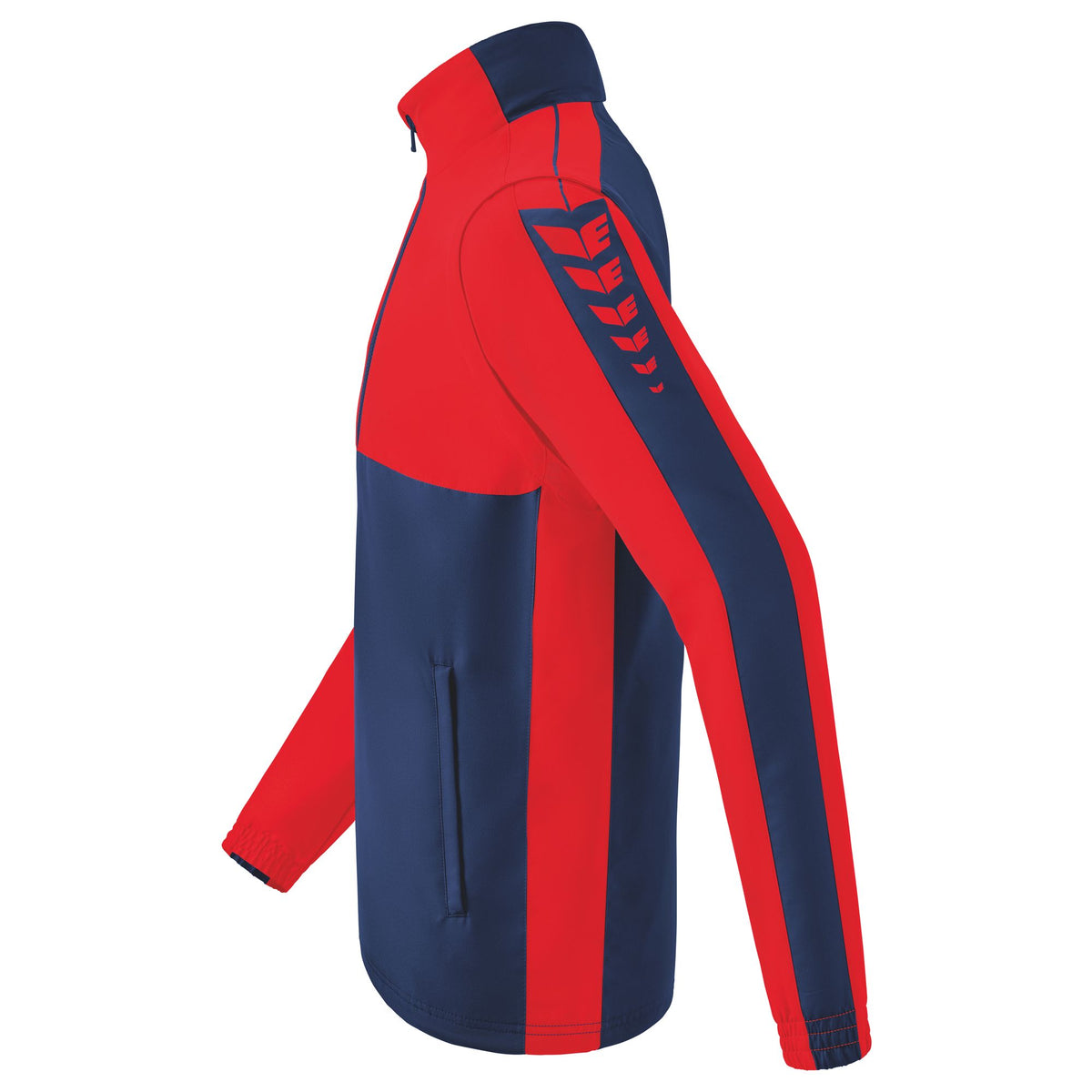 ERIMA Six Wings Jacke mit abnehmbaren Ärmeln (new navy/rot)