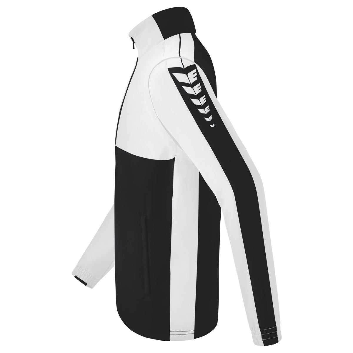 ERIMA Six Wings Jacke mit abnehmbaren Ärmeln (schwarz/weiß)