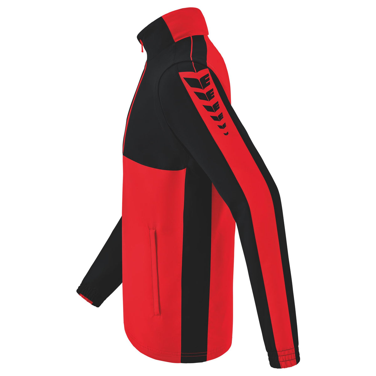 ERIMA Six Wings Jacke mit abnehmbaren Ärmeln (rot/schwarz)