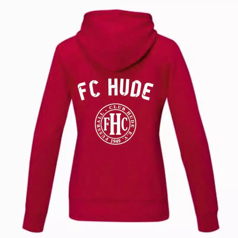 FC Hude Fan Hoodie Damen Rot