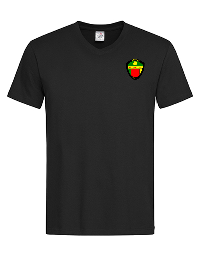 FC Medya Fan - T-Shirt V-Ausschnitt Herren schwarz