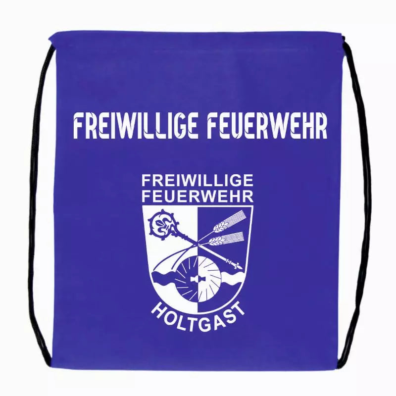 Feuerwehr Holtgast Fan Turnbeutel Blau