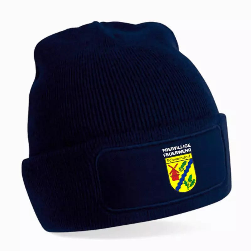 Feuerwehr Schweindorf Fan Strickmütze Navy