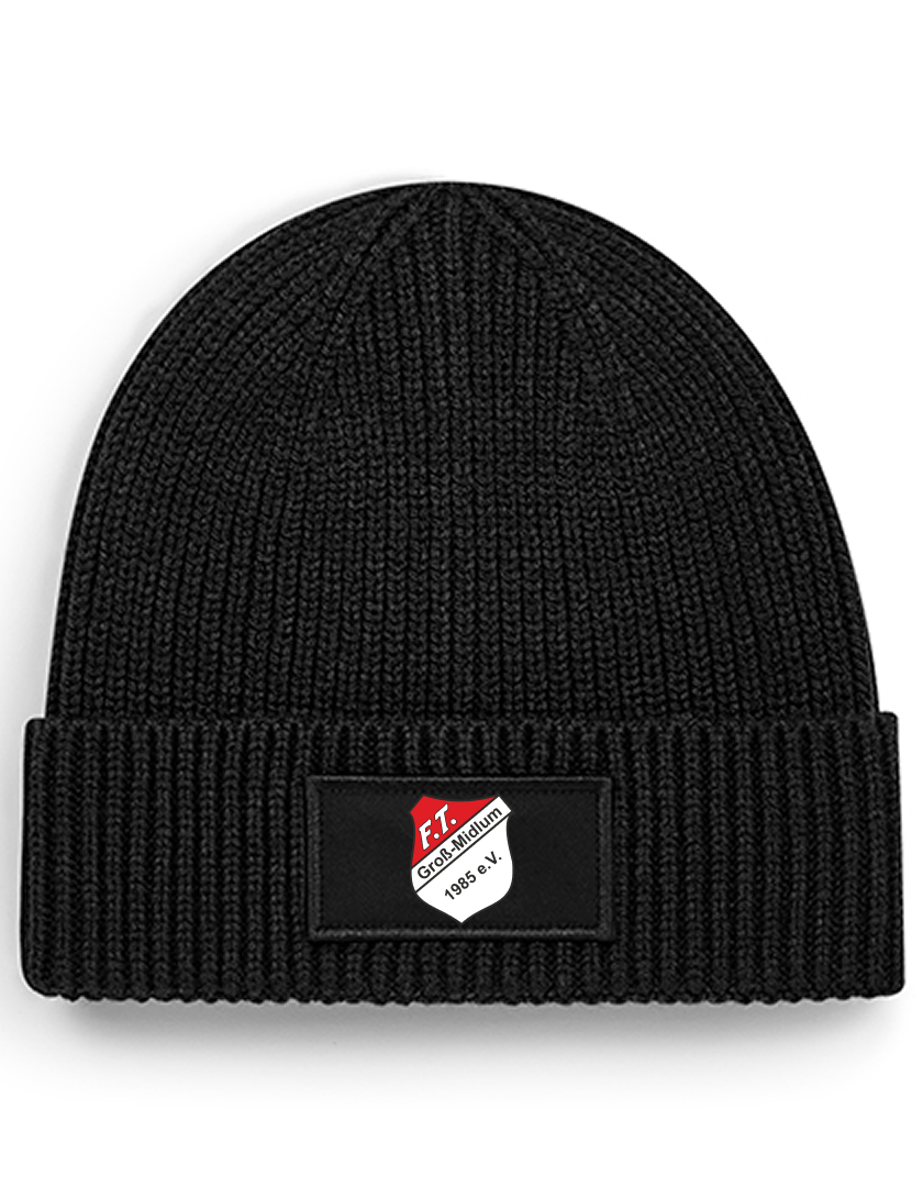 FT Groß-Midlum Fan - Rippstrick Beanie schwarz