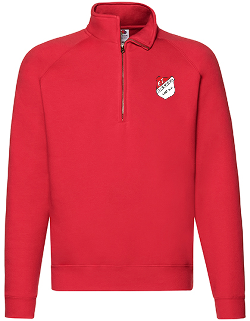 FT Groß-Midlum Fan - Half Zip Sweat Herren rot