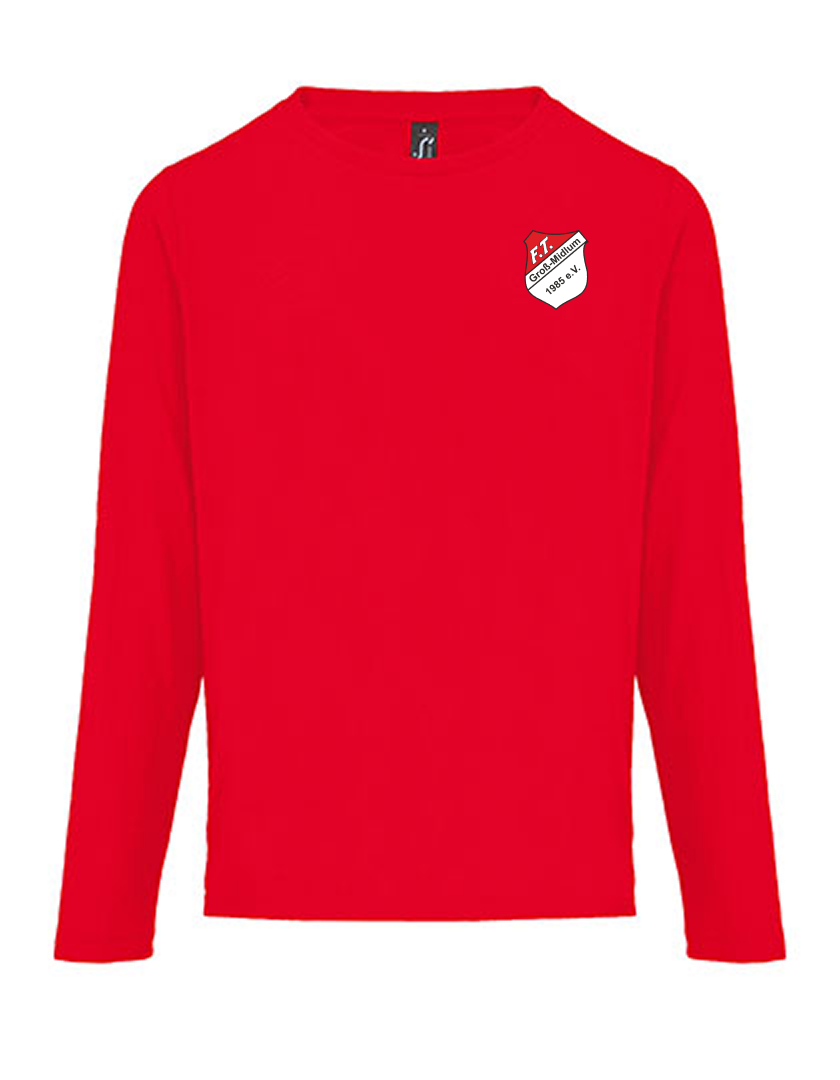 FT Groß-Midlum Fan - Longsleeve Damen rot