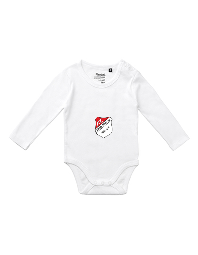FT Groß-Midlum Fan - Body Baby Langarm weiß