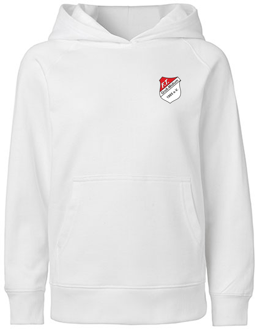FT Groß-Midlum Fan - Hoodie Fairtrade Kinder weiß