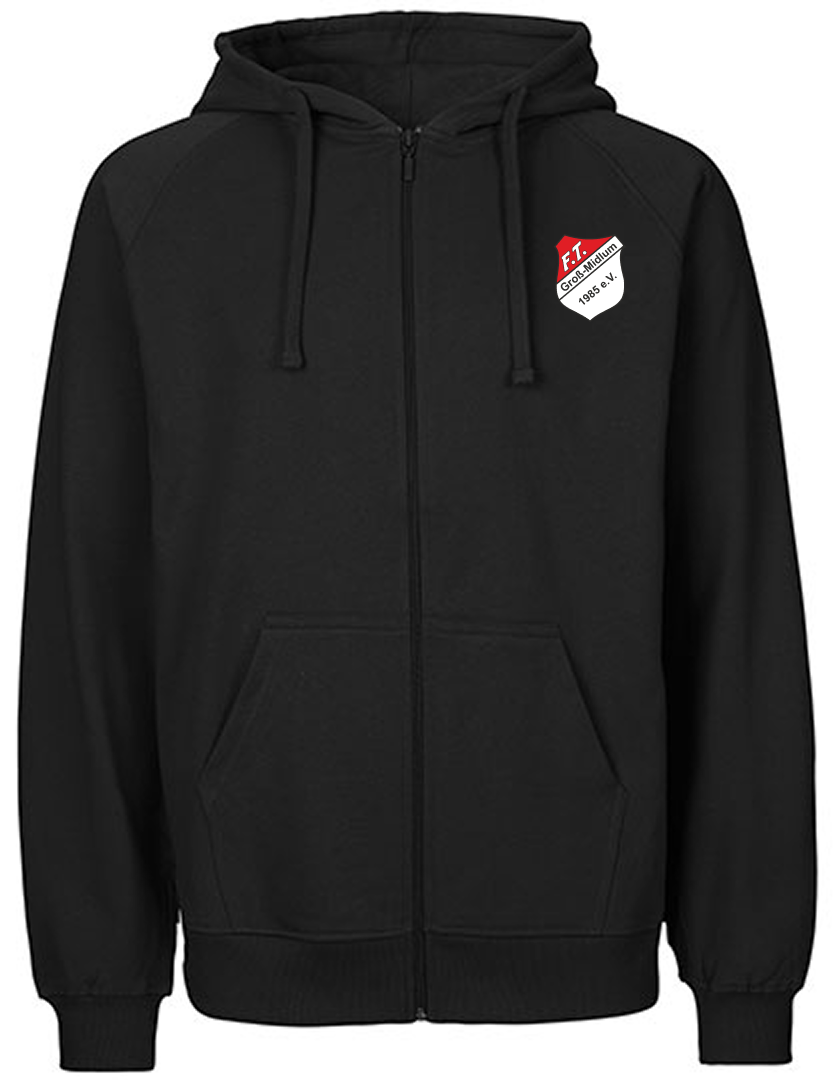 FT Groß-Midlum Fan - Sweatjacke Fairtrade Herren schwarz