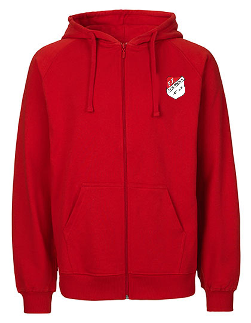 FT Groß-Midlum Fan - Sweatjacke Fairtrade Herren rot